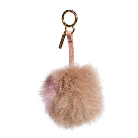 fendi fox fur pom pom bag charm|Pom.